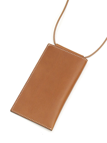 HERRIE GLASS PHONE NECKLACE -BROWN-