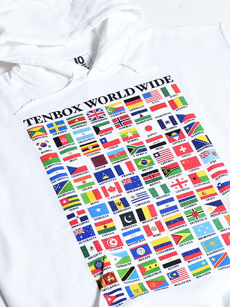 WORLD FLAG HOODIE -WHITE- | IN ONLINE STORE