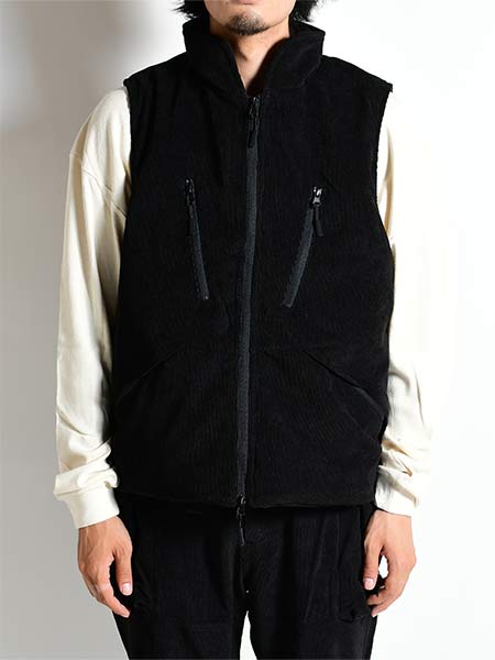 CORDUROY PADDING VEST -BLACK- | IN ONLINE STORE