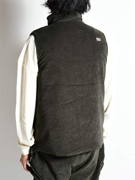 CORDUROY PADDING VEST -OLIVE- | IN ONLINE STORE