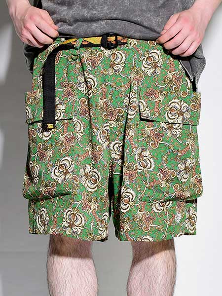 FRONT POKE SHORTS -GREEN- | IN ONLINE STORE