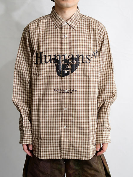 CHECK LS SHIRT -BEIGE- | IN ONLINE STORE