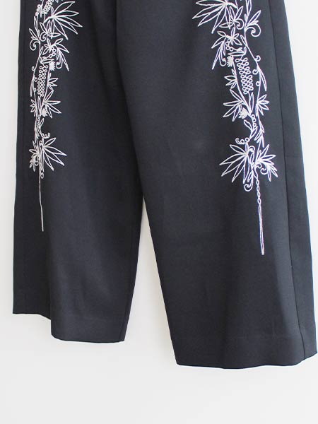 EMBROIDRED PANTS -BLACK-Lady's-