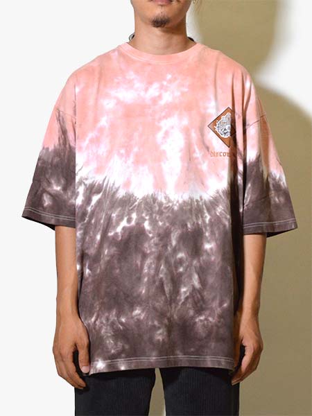 HAND DYEING AND PRINT TEE TYPE C -PINK-