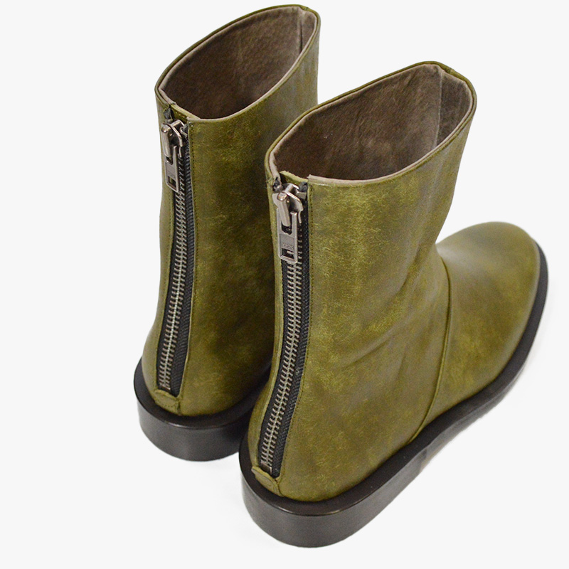 BACK ZIP BOOTS -GRN- | IN ONLINE STORE