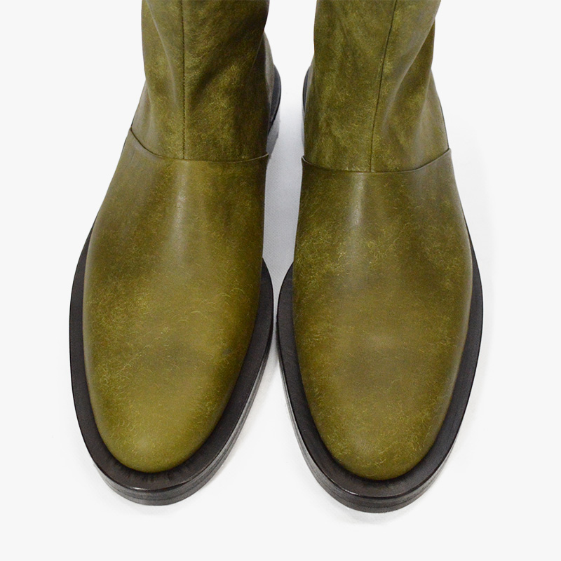 BACK ZIP BOOTS -GRN- | IN ONLINE STORE