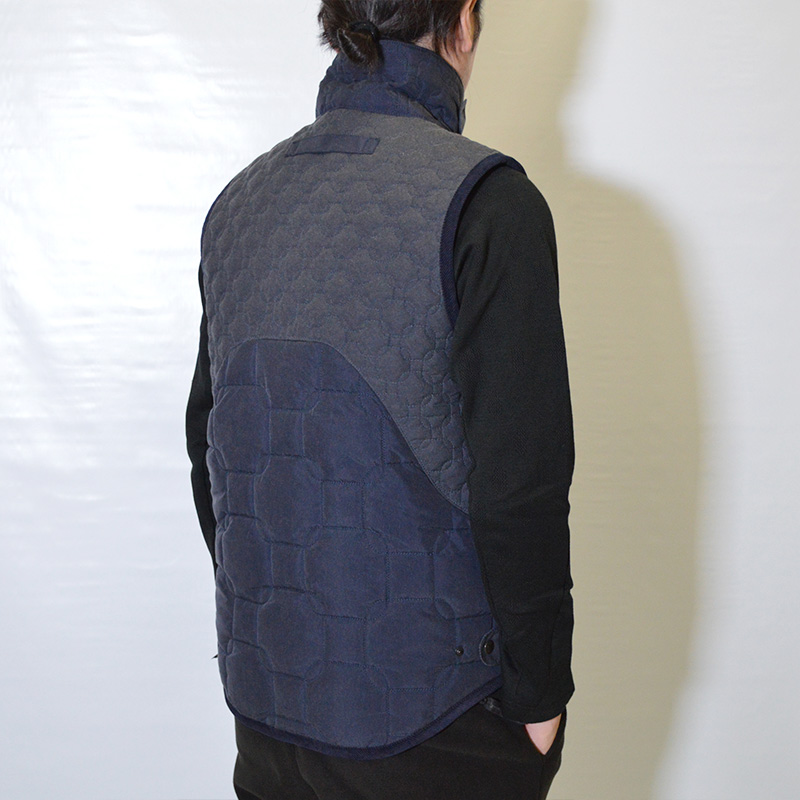 NICHOLAS DALEY X LAVENHAM MANDARIN GILET -NVY- | IN ONLINE STORE