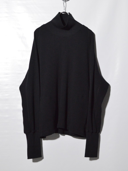 WAFFLE ROLLNECK -BLACK- | IN ONLINE STORE