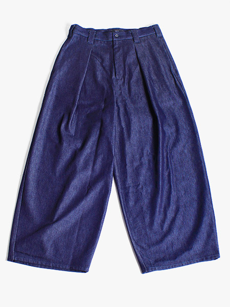 KNEE WIDE PANTS -INDIGO- | IN ONLINE STORE