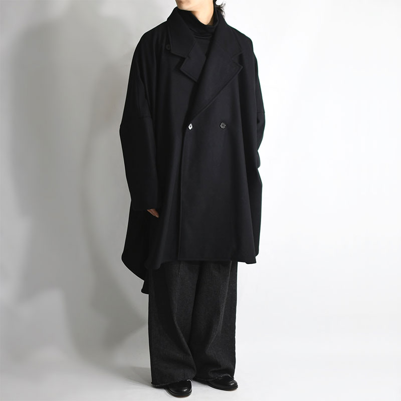 OVERSIZE PONCHO COAT -BLACK- | IN ONLINE STORE