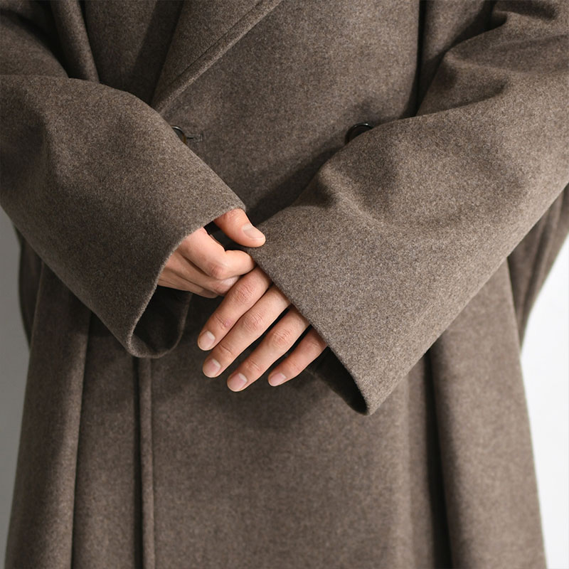 OVERSIZE PONCHO COAT -BROWN- | IN ONLINE STORE