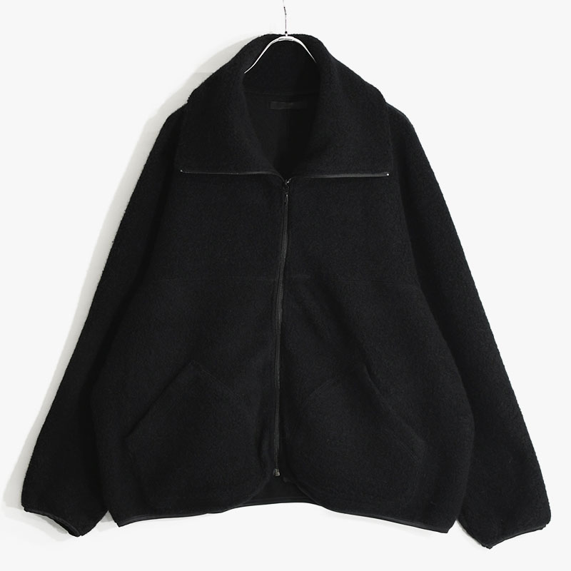 ANGOLA PILE TRACK JACKET -BLACK- | IN ONLINE STORE