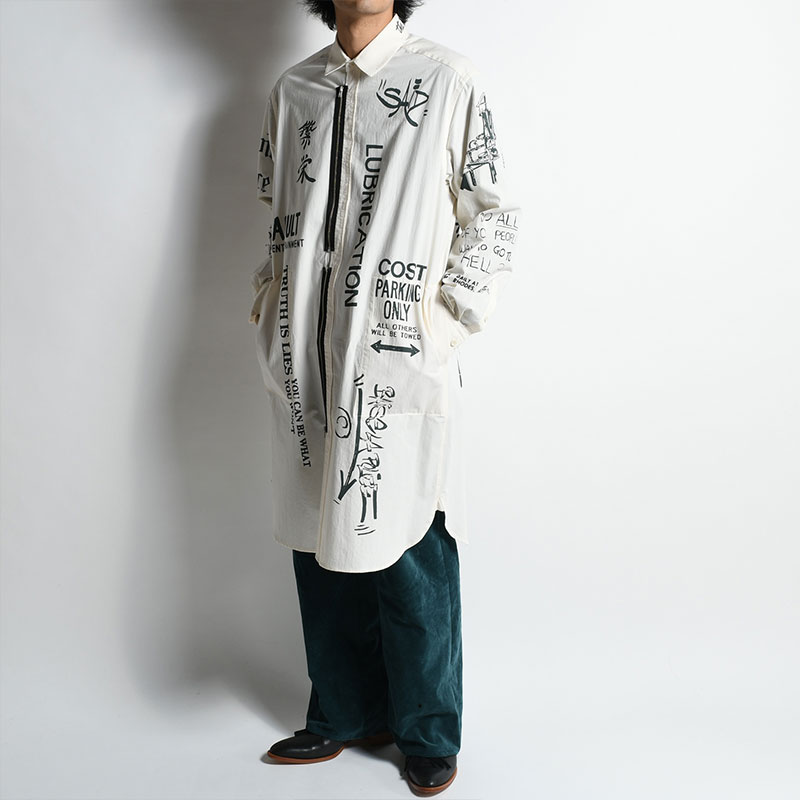 FULL-PANEL PRINT LONG SHIRT -2.COLOR- | IN ONLINE STORE