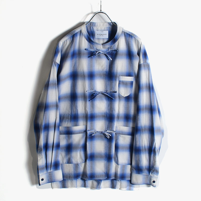 NEIGHBORHOOD◇BUFFALO CHECK SH LS/M/ウール/RED/オンブレCK/222UTNH