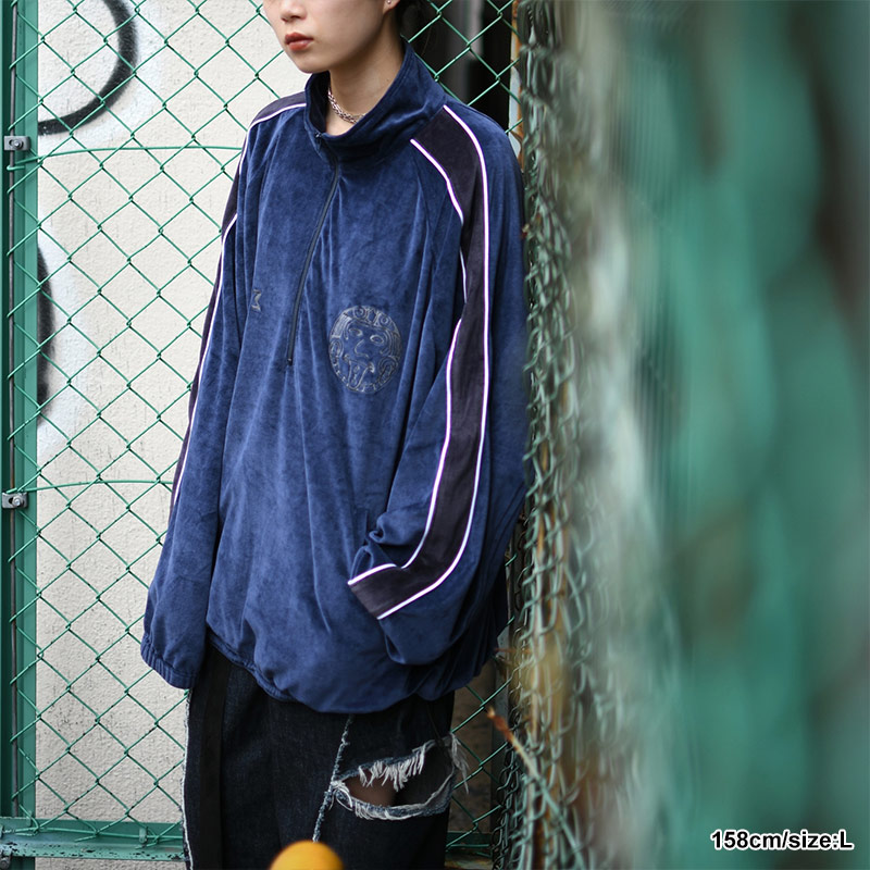 VELOR TRACK SWEATER -2.COLOR- | IN ONLINE STORE