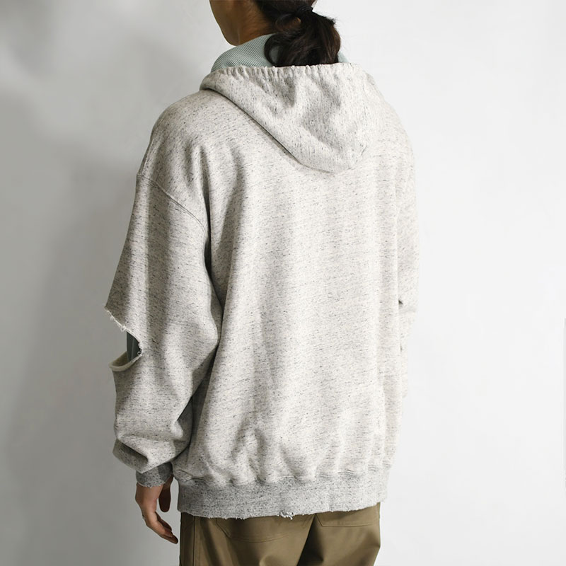 REVERSIBLE SWEAT PARKA -GREY- | IN ONLINE STORE