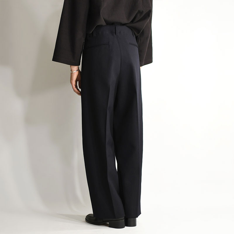 WOOL SURGE SUPER WIDE SLACKS -DARK NAVY- | IN ONLINE STORE