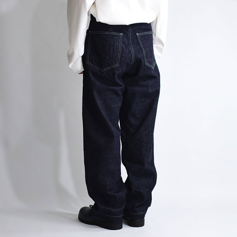 12.9oz DENIM LONG BELTED PANTS -INDIGO- | IN ONLINE STORE