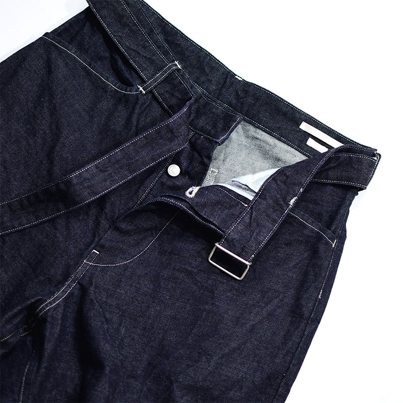 12.9oz DENIM LONG BELTED PANTS -INDIGO- | IN ONLINE STORE