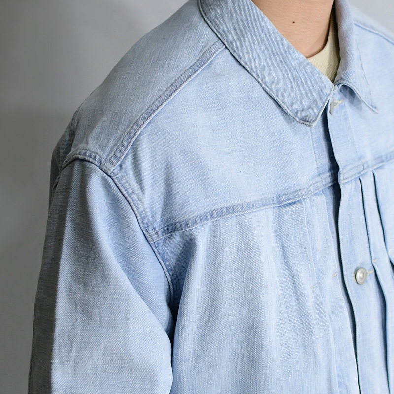 12oz SELVAGE DENIM JACKET -BLEACH- | IN ONLINE STORE