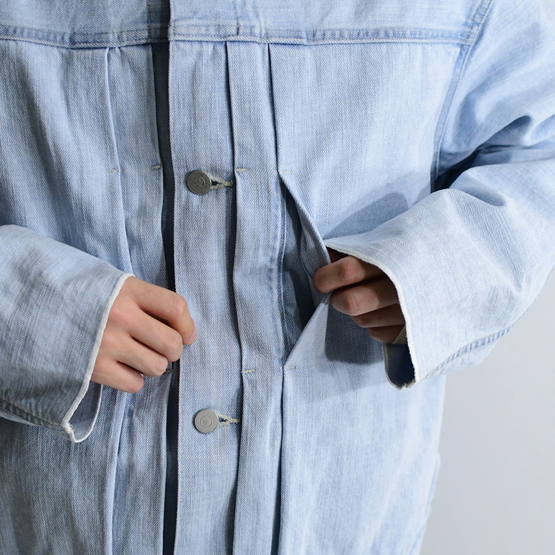 12oz SELVAGE DENIM JACKET -BLEACH- | IN ONLINE STORE