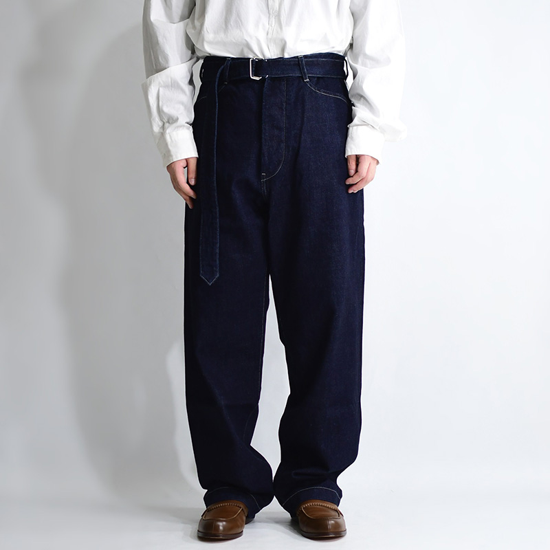 美品】blurhms 12oz Denim Long Belted pants - デニム/ジーンズ