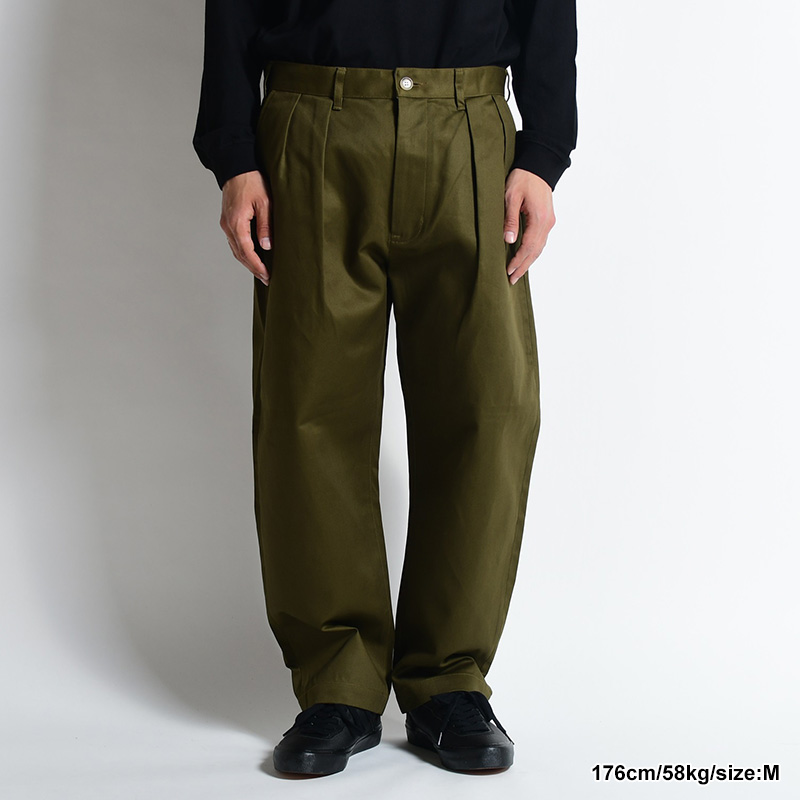 LOGO TAPERED CHINO PT -OLIVE- | IN ONLINE STORE