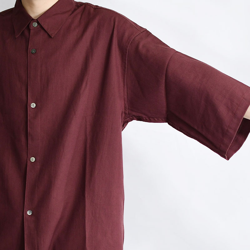 WOVEN CLOTH LOOSE SS SH -BROWN- | IN ONLINE STORE