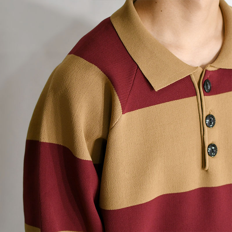 HIGH-GAUGE KNIT RUGBY SHIRT -2.COLOR- | IN ONLINE STORE