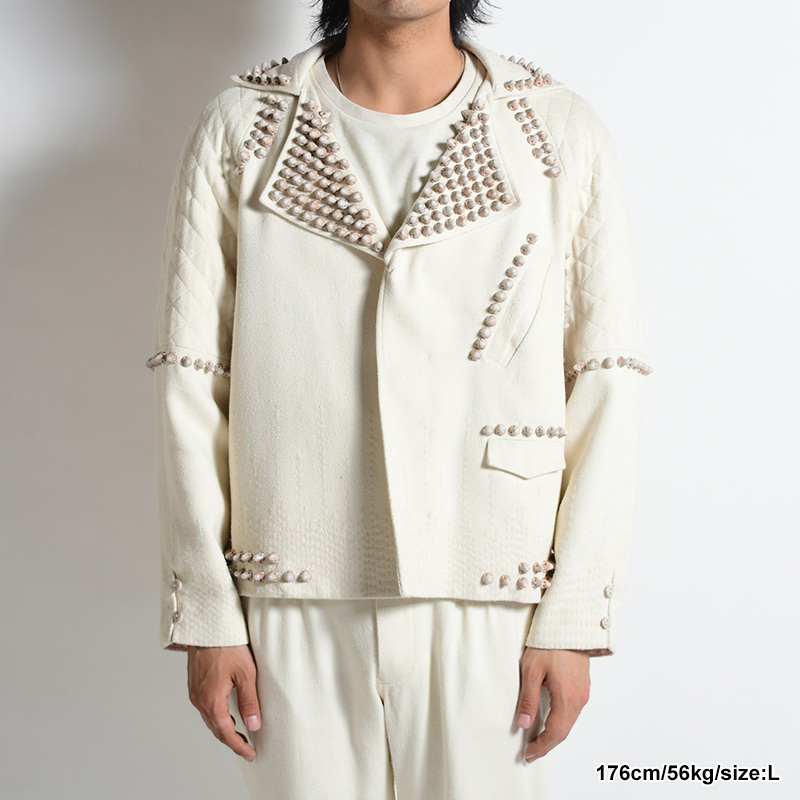 MAD SASHIKO SPIKED RIDERS -WHITE- | IN ONLINE STORE