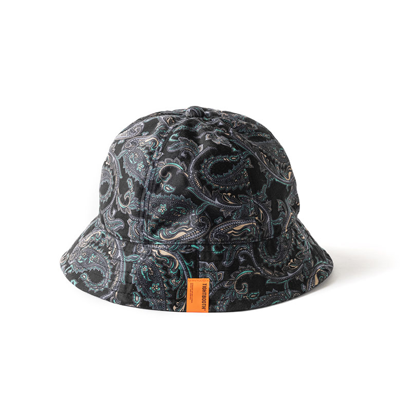 tightbooth PAISLEY VELOUR HATオレンジのピスネーム付き - ハット