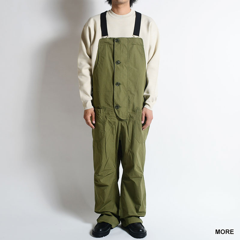 LIGHT RIP OVERALL -OLIVE- | IN ONLINE STORE