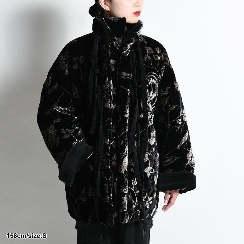 QUILTED CHINA JACKET -BLACK-