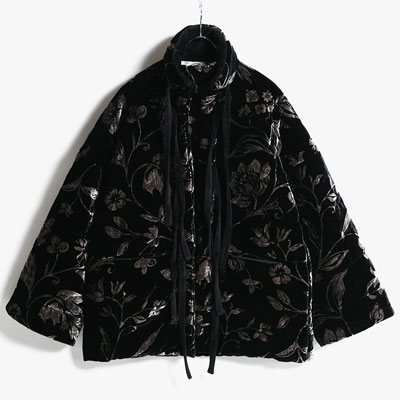 QUILTED CHINA JACKET -BLACK-