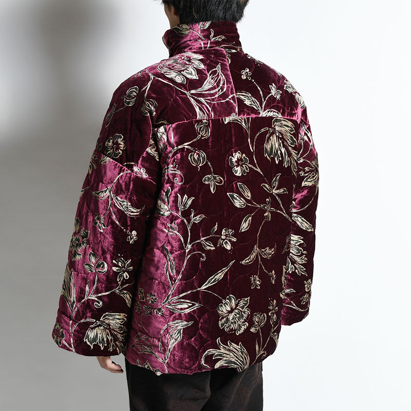 QUILTED CHINA JACKET -BURGUNDY-