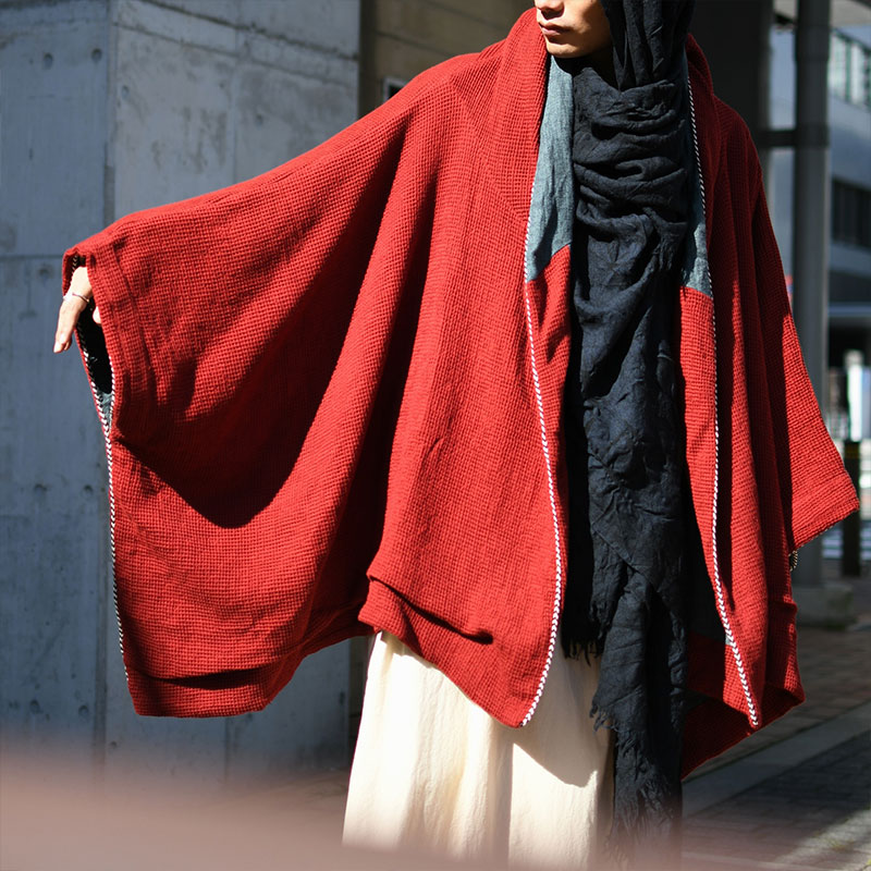 HOOD PONCHO -RED- | IN ONLINE STORE