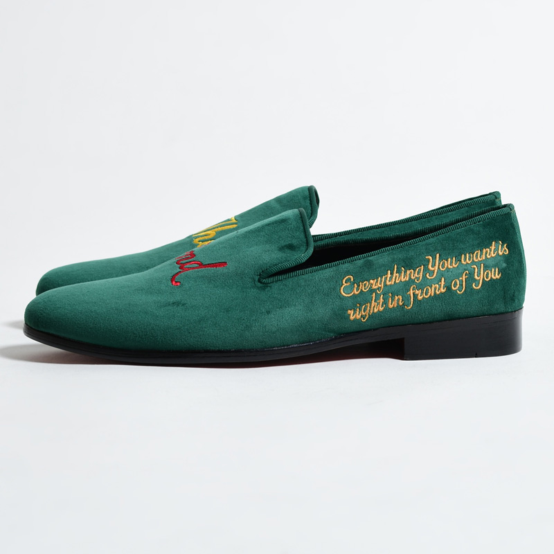 EMBROIDORY SLIP ON -GREEN-