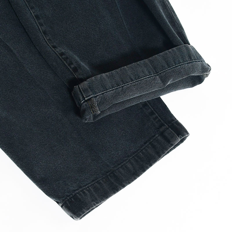 WIDE DENIM SLACKS -W BLACK- | IN ONLINE STORE