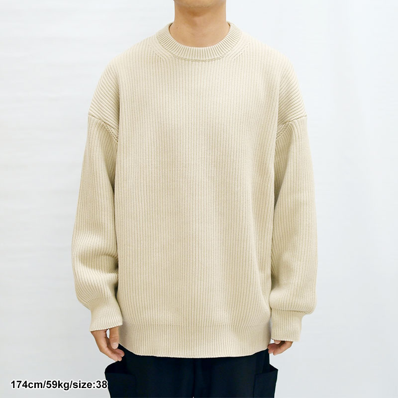 CREWNECK KNIT -BEIGE- | IN ONLINE STORE