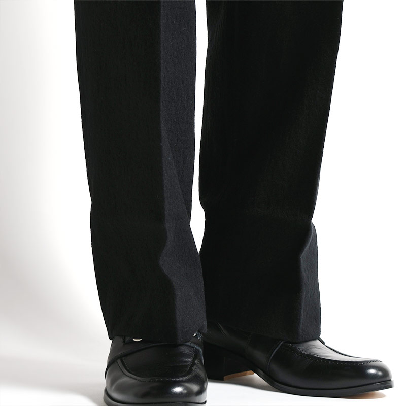 F.E. 2-TUCK SLACKS W/C -BLACK- | IN ONLINE STORE