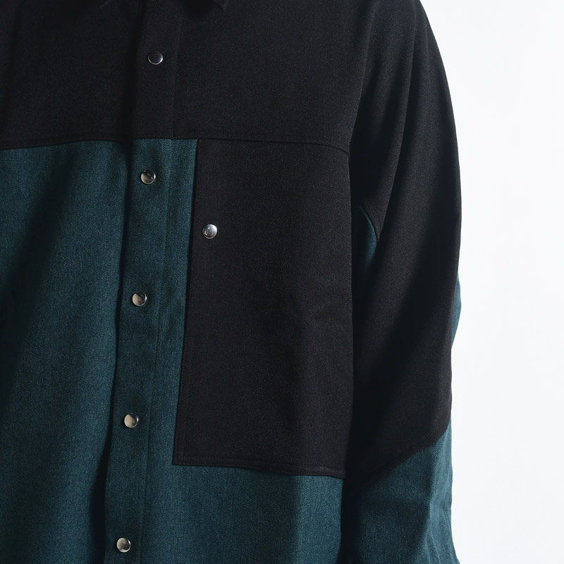 ACTIVE SHIRT 2-TONE -PETROL/BLACK- | IN ONLINE STORE