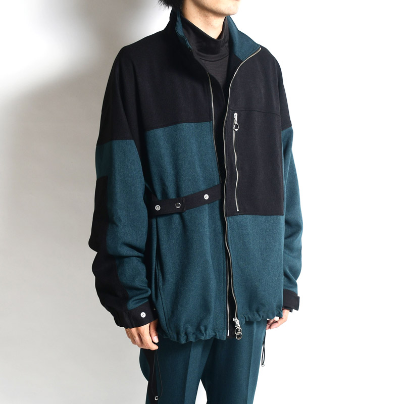 ANEI アーネイ ZIPUP TRACKTOP 2-TONE - OFF_ma_clothes