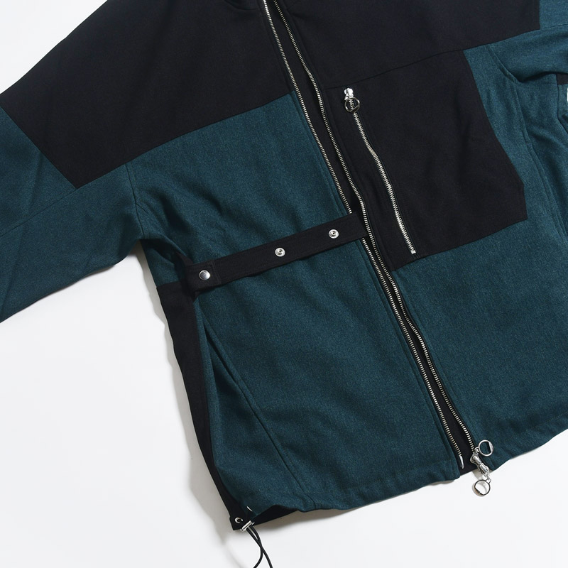 ZIPUP TRACKTOP 2-TONE -PETROL/BLACK- | IN ONLINE STORE