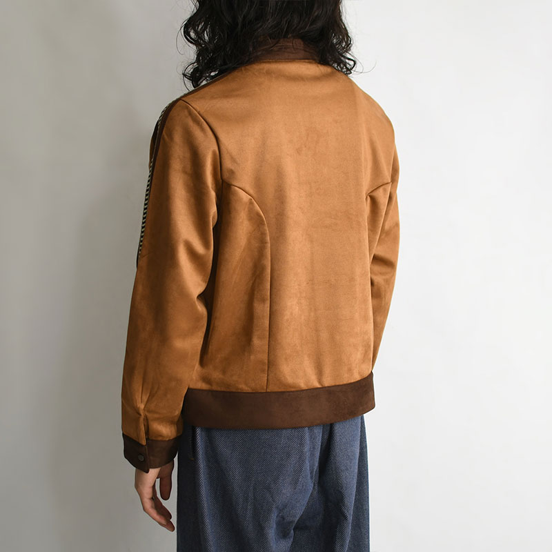 FAUX SUEDE TRACK JACKET -CAMEL- | IN ONLINE STORE