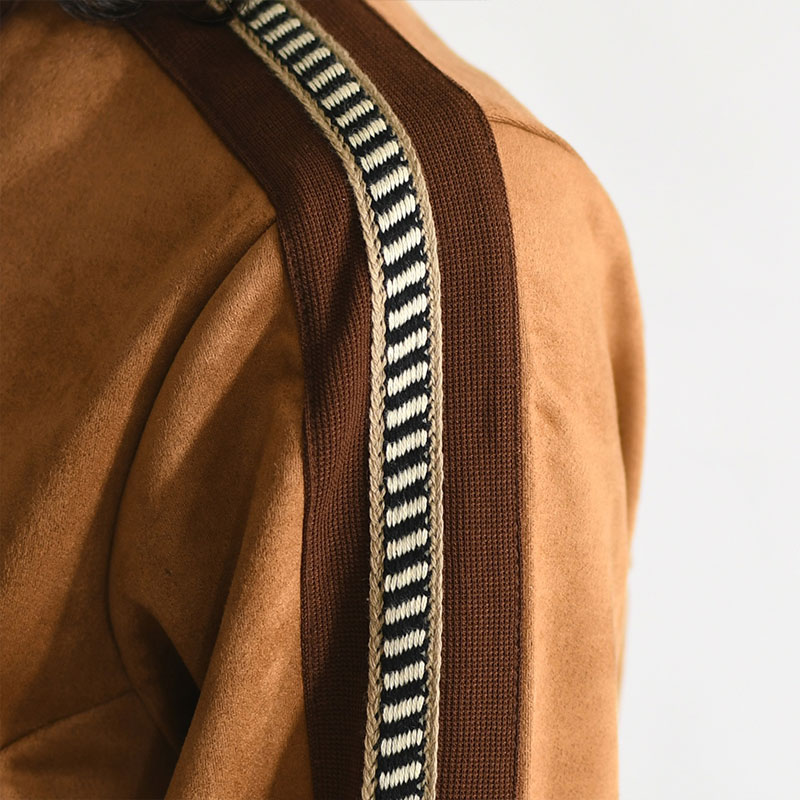 FAUX SUEDE TRACK JACKET -CAMEL- | IN ONLINE STORE