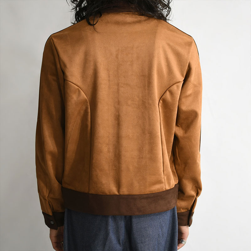 FAUX SUEDE TRACK JACKET -CAMEL- | IN ONLINE STORE