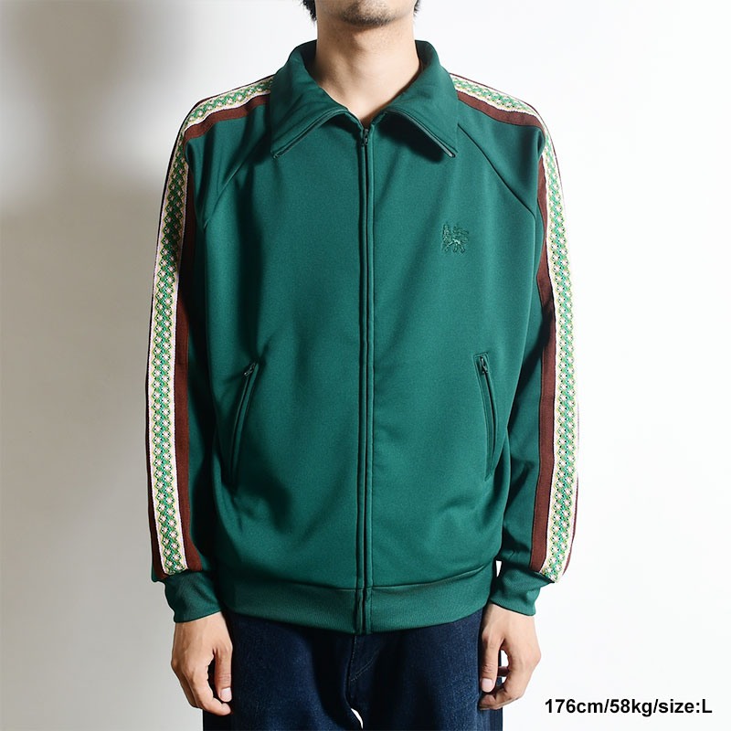 LACE TAPE TRACK JACKET -DARK GREEN- | IN ONLINE STORE