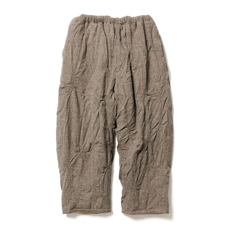 SALT SHRINKAGE TAPERED EASY PANTS -KHAKI- | IN ONLINE STORE