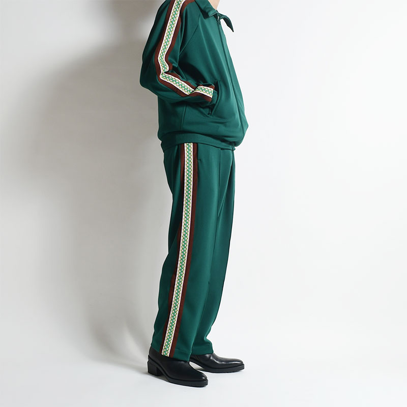 LACE TAPE TRACK PANTS -DARK GREEN- | IN ONLINE STORE