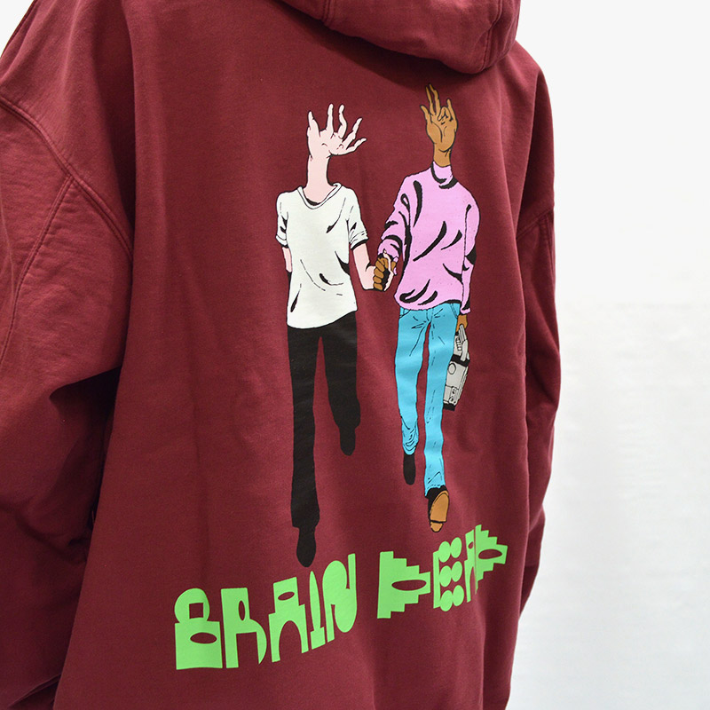 超格安 Brain Dead Handheld Hoody Burgundyパーカー パーカー